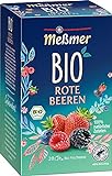 Meßmer Bio Rote Beeren | 100% natürliche Zutaten | 20 Teebeutel | Vegan | Glutenfrei | Laktosefrei