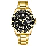 Curdde Damen-Armbanduhr, analog, Edelstahl, sportlich, gold, Einheitsgröße