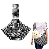 Tragetuch Hund Hundetragetuch Hundetasche Hundetasche zum Umhängen (Gewicht Nicht Mehr Als 7.5 Kg) Tragegurt für Kleine Hunde für Spaziergänge Im Freien Schwarz.