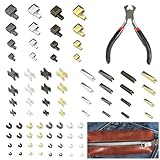 80 Stück Reißverschluss Reparatur Set, Reparaturset Reißverschluss Zipper Ersatz Zipper für Reißverschlüsse Metall Ersatzzipper mit Installieren Sie Zangen
