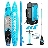 Bluefin SUP 14′ Sprint Stand Up Paddle Board Kit, Blue