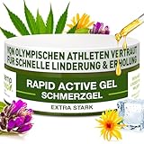 Hanf Rapid Aktiv Gel Extra Stark – Empfohlen von Experten, für Knie-, Gelenk-, Rücken- & Muskel Mit Bio Arnika, Beinwell & Weihrauch, Schnelle Absorption – Vegan & Hochdosierte Kräuterextrakte