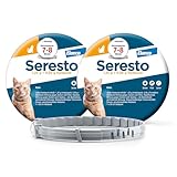 Seresto Zeckenhalsband im Sparset für Katzen: 7 bis 8 Monate wirksamer Schutz gegen Zecken und Flöhe, Länge 36 cm, 1,25 g + 0,56 g, 2 Halsbänder