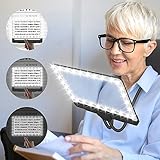 5X Hands Free Lupe mit Licht hängenden Hals, 43 LED flexible Schwanenhals Full Page Vergrößerungsglas, 9.5 'x 7.5' große Lupe für das Lesen von kleinen Drucke & Low Vision Senioren mit alternden Augen