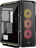 CORSAIR iCUE LINK 5000T LX RGB Mid-Tower ATX PC-Gehäuse – 3X Vorinstallierte LX120 RGB-Lüfter, Integriert Aurora RGB-Lichtstreifen, Geräumiges Interieur, iCUE LINK Inklusive Systemnabe – Schwarz