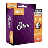 Elixir 16538, 3-er Pack Akustikgitarrensaiten, Bronze, 011/052