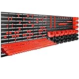 DEUBA® Werkzeugwand 190x54cm 97 tlg. 4 Starke Wandplatten Erweiterbar Werkstatt Lochwand Werkzeughalter Regal Stapelboxen