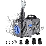 EXLECO Super Eco Teichpumpe Filterpumpe 3600L/H 20Watt Energiespar Wasserpumpe Koiteich Bachlaufpumpe CTP-3800