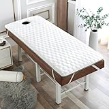 Hochdichte Memory-Schaumstoff-Wimpernmatte, Physiotherapie-Matratze, rutschfeste Spa-Matratze mit Gummiband, 5/6cm, verdicktes Bandloch,White -70 * 180 * 5cm