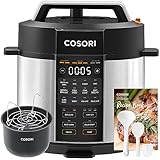COSORI Schnellkochtopf, 9-in-1, Multikocher mit 14 Funktionen, 5,7 L Pressure Cooker, Reiskocher, Dampfgarer, Joghurtbereiter, Slow cooker und Sous Vide, Sautierpfanne, Rezeptbuch