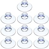 10 Stück Saugnapf,Saugnäpfe,Saugnäpfe für Fenster,Saugknöpfe,Saugnapf ohne Haken,für Fenster,Fliesen,Autoschmuck,Glasplatten,Küche,Badezimmer,Durchsichtig (20mm)