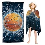 SYTTNUM Personalisiert Basketball Strandtuch, Basketball Handtücher für Jungen, Sport Strandtuch, Geeignet für Strandurlaub, Yoga, Fitness, Schwimmbad(150 * 75cm)