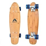 Apollo Fancy Skateboard, Vintage Mini Cruiser | Komplett, 22.5inch | Mini-Board mit Holz Deck | Mini Skateboard mit und ohne LED Wheels | Skateboard Kinder ab 8 Jahre Altersempfehlung