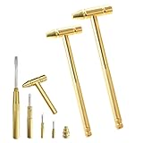 6 In1 Micro Mini Multifunktions-Kupferhammer, Hammer Micro Mini, ideal für Messing 3-Arten Schraubendreher Bits Pocket Round, Multifunktions-Werkzeughammer 6 in 1 (1)