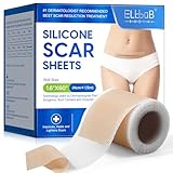 Silikon Narbenpflaster 1,6'×60' - Medizinisches Silikon zur Behandlung von OP-Narben, Keloiden, Akne, Verbrennungen - Zuschneidbar, Wiederverwendbar & Atmungsaktiv