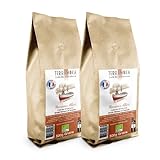 TERRAMOKA - Exzellenter Bio-Bohnenkaffee - 100% reiner Arabica aus Peru - Fruchtig, nuanciert und rassig - Kaffeebohnen 1 Kg (2 * 500g) - 100% recycelbarer Beutel - Monsieur Albert - In Frankreich