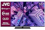 JVC Google TV 55 Zoll QLED Fernseher (4K UHD Smart TV, HDR Dolby Vision, Dolby Atmos, Triple-Tuner) LT-55VGQ8255
