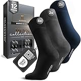 HELDENWERK 12er Pack Socken Herren I Herrensocken mit atmungsaktiver Baumwolle ohne drückende Naht I Business Männersocken, Anzugsocken (8x schwarz, 2x grau, 2x navyblau)