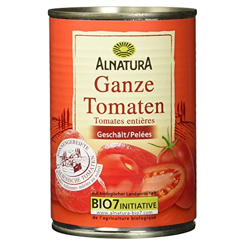 Alnatura Bio ganze Tomaten, vegan, 12er Pack (12 x 400 g)