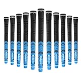 Mile High Life Avid Golfschläger-Griff, 3, 13-teiliges Set, Multi-Compound-Gummigriff, Standard-Mittelgröße Jumbo (13 Packungen blau, Standard)