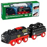 BRIO World 33884 Batterie-Dampflok mit Wassertank - Lokomotive Eisenbahn mit echtem kühlen Dampf und Wasserbehälter zum Nachfüllen - Empfohlen ab 3 Jahren, tolles