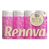 Renova Toilettenpapier 4-lagig weiß dekoriert parfümiert – 12 Rollen Rolle Blanco Decorado Perfumado