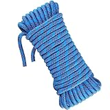 Treadstar 10mm-10m Statisches Kletterseil、Nylonschnur Seil blau Outdoor Tauwerk PP Flechtleine Textilseil Leine Nylonschnur, Rettungsseil Statisches Doppelt gewebtes Zubehörseil das Seil (blau-10m)