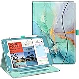 Fintie Hülle für iPad Mini 5 2019 / iPad Mini 4. Generation - [Eckenschutz] Multi-Winkel Betrachtung Folio Stand Schutzhülle mit Dokumentschlitze, Auto Schlaf/Wach, Smaragd Marmor