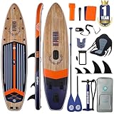 Niphean (Extra Groß) Stand Up Paddle Board, SUP für 2+1 Personen/Familien, SUP Board mit (Anfängergeeignet) Balancierflügel, Wasserdichte Handyhülle, Inflatable Paddle Boards for Adults, Geschenkideen