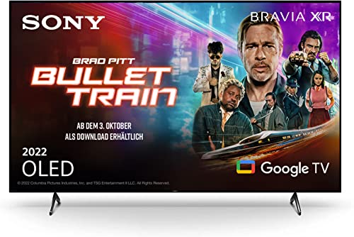 Sony XR-55A75K/P BRAVIA XR 55 Zoll Fernseher (OLED, 4K Ultra HD, High Dynamic Range (HDR), Smart TV (Google TV), 2022 Modell) inkl 24 + 6 Monate Herstellergarantie, schwarz