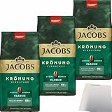 usy Bundle für Jacobs Krönung ganze Bohne Kaffeebohnen Aroma-Bohnen 3er Pack (3x500g Packung) + usy Block