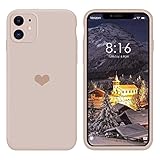 13peas Kompatibel mit iPhone 12 Mini Hülle 5.4''(2020),Herz Motiv Liquid Silikon Gummi Ganzkörperschutz stoßfeste Case schutzschale Hüllen Tasche Handytasche Etui für Apple 12 Mini (Rosa)