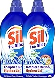 Sil 1 für Alles Complete Action Fleckengel, Fleckenentferner, 2 x 1,3 l, für alle Flecken, Farben und Temperaturen
