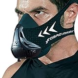 FDBRO Sportmasken für Fitness-Lauftraining Höhen-Gesichtsmaske für Widerstand, Cardio, Ausdauer-Workout-Maske (One-Size, Schwarz)