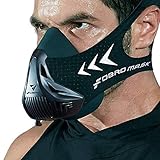 FDBRO Trainingsmaske Workout Maske- - High-Altitude-Endurance-Maske erhöht die Kraft, Laufwiderstand Atemmaske mit Tragetasche (Schwarz, S)