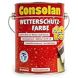 Consolan Wetterschutzfarbe für Holz, Dunkelbraun, 2.5 l (1er Pack)