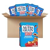 Nutri-Grain Bites Mini-Frühstücksriegel, hergestellt mit Vollkornprodukten, Kinder-Lunch-Snacks, Erdbeere, 920 ml, 5 Boxen