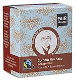 FAIR SQUARED festes Kokos Shampoo -Haarseife Greasy 2 x 80 Gramm - für schnell nachfettendes Haar - mit Fairtrade-Kokosnussöl - vegane Naturkosmetik - Zero Waste