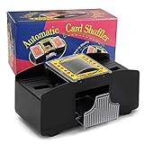 ZAKVOP Kartenmischmaschine Elektrische 2 Decks, Automatischer Kartenmischer für Spielkarten wie Pokerkarten, UNO-Kartenspiel und Blackjack, ideal für Familienfeiern und Reisen (Batteriebetrieben)