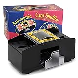 ZAKVOP Kartenmischmaschine Elektrische 2 Decks, Automatischer Kartenmischer für Pokerkarten, Skyjo, UNO und Blackjack Kartenmischgerät Card Shuffler (Batteriebetrieben)