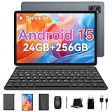 TABWEE T20 Tablet mit Tastatur - Octa-core Tablet Android 15 mit Gemini AI, 24GB RAM + 256GB ROM(2TB TF), 10 Zoll HD Incell, 8MP+5MP Kamera 5000mAh 5G WiFi/Typ-C/GPS