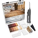 BENLER® NEU! - Holz Reparaturset mit 2in1 Wachsschmelzer , Parkett & Vinyl - auch für PVC und Kunststoff geeignet - 19-teiliges Laminat Reparatur Kit (Holzreparatur Set)