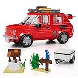 Mould King 24074 Wohnmobil Spielzeug Klemmbausteine 126P Camper Wohnmobil Modellauto Bausteine mit Camping Van Bausatz Kompatibel mit Andere Marken(393 Teile)