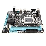 Topiky H61 LGA 1155 Motherboard Gaming Motherboard, H61 6 USB2.0 DDR3 M.2 NVMe NGFF 100Mbps LAN Micro ATX Motherboard für LGA1155 Sockel I3 I5 I7