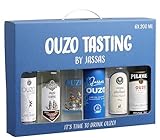 Ouzo Tasting by Jassas 6x 200ml in Geschenkbox | Variante 1 | Feinster Ouzo aus Griechenland | Ouzo Probierset | Spirituosen Geschenk | Spirituosen Geschenkset