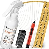 SAPLIZE Golf Regriping Kits mit 15 Bändern mit Papierrücken, 5 Unzen Lösungsmittel, Schraubstockklemme und Hakenklinge