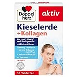 Doppelherz Kieselerde + Kollagen – Mit Biotin als Beitrag für den Erhalt normaler Haut und Haare – 30 Tabletten