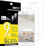 NEW'C 2 Stück für Huawei P10 für Panzerglas, Frei von Kratzern, 9H Härte, HD Displayschutzfolie, 0.33mm Ultra-klar, Ultrabeständig