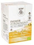 Gepa Bio Ingwer Zitronengras Tee - 100 Teebeutel - 5 Pack ( 20 x 1,5g pro Pack)