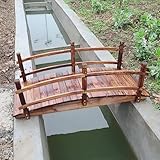 CMYUN Gartenbrücke Klassische Gartenbrücken aus Naturholz, Dekorative Kleine Brücken/Teichbrücken für Den Außenbereich, Hinterhof-Parkbrücken, Robuste Holzbrücke